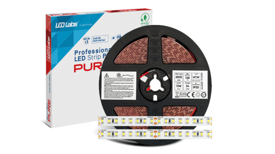 LED-Streifen PURE 24 V 640 LED 2835 SMD 12 W 10000 K RA 90