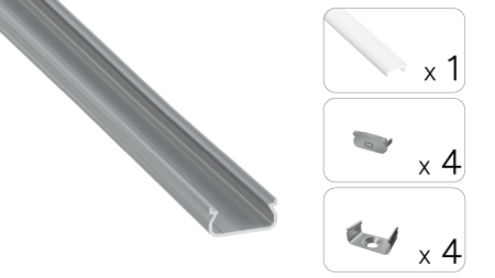 TEKKNI ORRE Set, silber, gefroren Abdeckung, 3 m