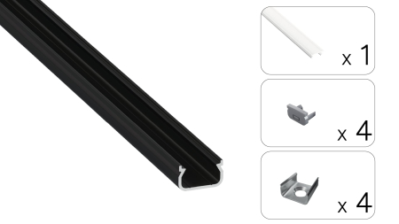 TEKKNI IKKE Set, schwarz, gefroren Abdeckung, 3 m