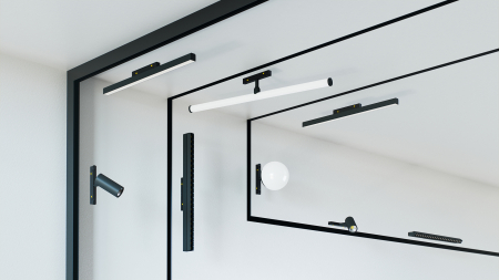 LUMINES GENESIS Magnetisches Licht GRILLE 24 W UGR CCT schwarz