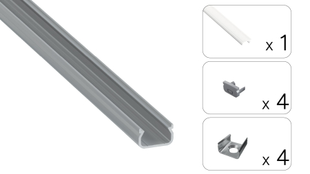 TEKKNI IKKE Set, silber, gefroren Abdeckung, 3 m