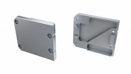 Endkappe Aluminium für LED Profil LUMINES UNICO silber links