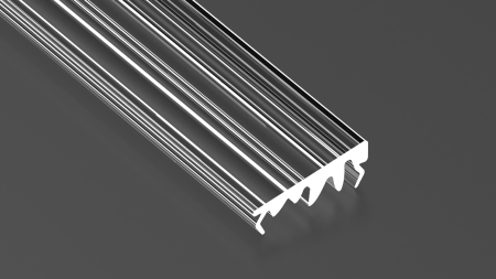 Abdeckung für Profil BASIC PC Asymmetric 45 Linse 1 m