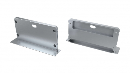 Endkappe Aluminium für LED Profil LUMINES inLARGO silber mit Öffnung