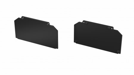 Endkappe Aluminium für LED Profil LUMINES LARGO M3 Schwarz, lackiert geradeaus