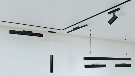 LUMINES GENESIS Magnetisches Licht GRILLE 24 W UGR CCT schwarz