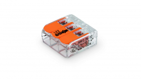 Installationsverbinder transparent WAGO 3x2,5