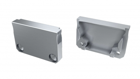 Endkappe Aluminium für LED Profil LUMINES SILEDA silber