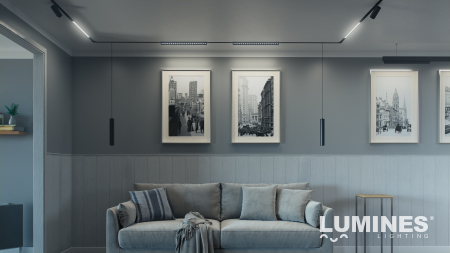 LUMINES GENESIS Magnetisches Licht hängend TUBE 15 W 4000 K schwarz