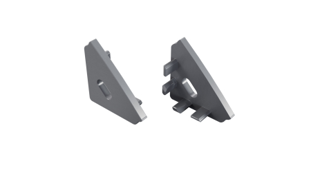 Endkappe Aluminium für LED Profil LUMINES AGO silber eloxiert mit Öffnung