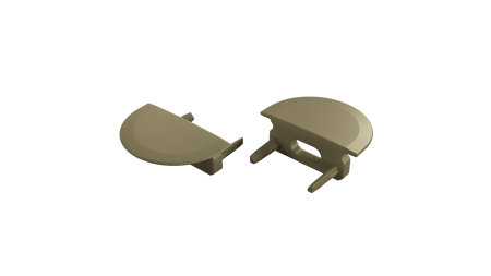 Endkappe für LED Profil Lumines IVO inox mit Öffnung