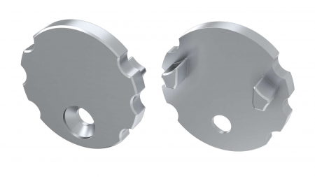Endkappe Aluminium für LED Profil LUMINES MICO silber