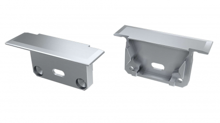 Endkappe Aluminium für LED Profil LUMINES inSILEDA silber mit Öffnung