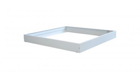 Aufbaugehäuse/Rahmen für LED-Panels 60x60 - Weißaluminium, gedreht