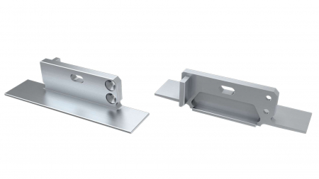Endkappe Aluminium für LED Profil LUMINES ZATI silber links mit Öffnung