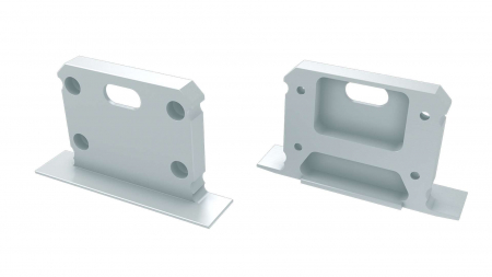 Endkappe Aluminium für LED Profil LUMINES inTALIA weiß mit Öffnung