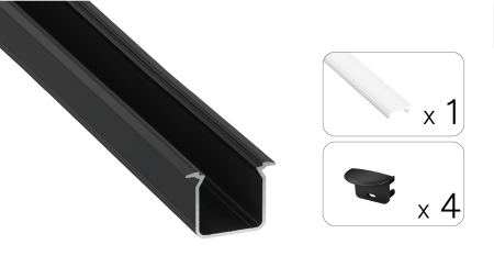 TEKKNI SKAGEN Set, schwarz, gefroren Abdeckung, 3 m