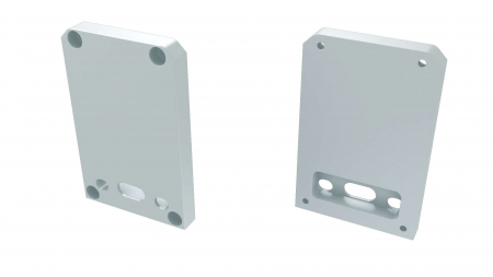 Endkappe Aluminium für LED Profil LUMINES TALIA M2 weiß mit Öffnung