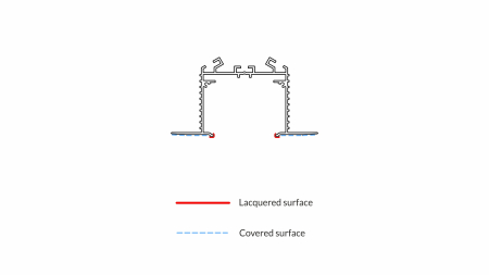 Lumines Profil Typ Talia M3, Schwarz, lackiert 3 m