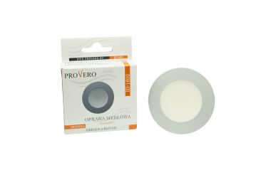 Möbel-Einbauleuchte, rund, Grau, 2 W, neutralweiß