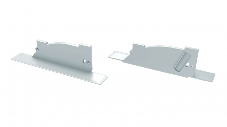Endkappe Aluminium für LED Profil LUMINES PERO weiß mit Öffnung links