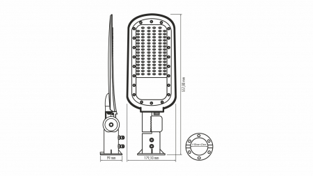 Stellar LED Straßenlaterne 60W 6600lm NW IP65