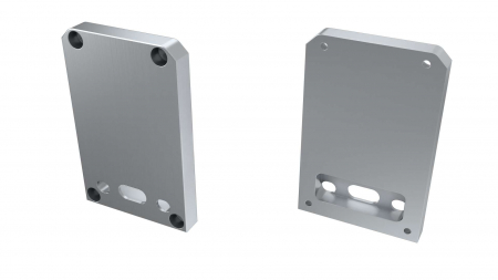 Endkappe Aluminium für LED Profil LUMINES TALIA M2 silber mit Öffnung