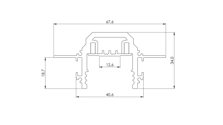 Lumines Profil Typ DURO Silber, eloxiert, 3 m