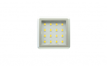 Möbel-Aufbauleuchte, quadratisch, Aluminium, 1,5 W, neutralweiß