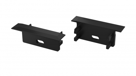 Endkappe für LED Profil Lumines Gemi schwarz mit Öffnung