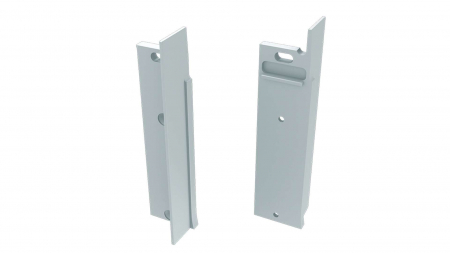 Endkappe Aluminium für LED Profil LUMINES FLARO weiß links zum Verputzen mit Öffnung
