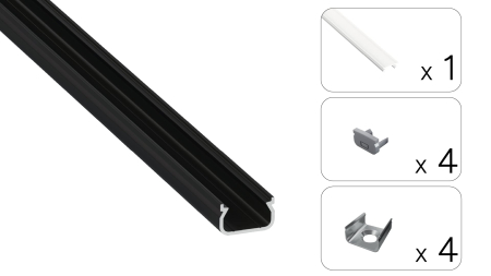 TEKKNI IKKE Set, schwarz, gefroren Abdeckung, 2,02 m