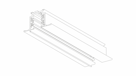 3-Phasen-Einbauschiene XTSF 4100-2 Schwarz 1m