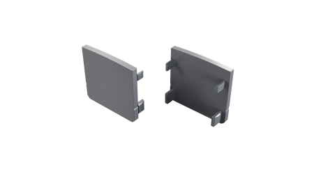 Endkappe Aluminium für LED Profil LUMINES RAI silber eloxiert