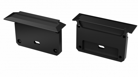 Endkappe Aluminium für LED Profil LUMINES INSO schwarz mit Öffnung