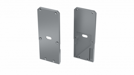 Endkappe Aluminium für LED Profil LUMINES UNICO+TALIA M2 silber links  mit Öffnung