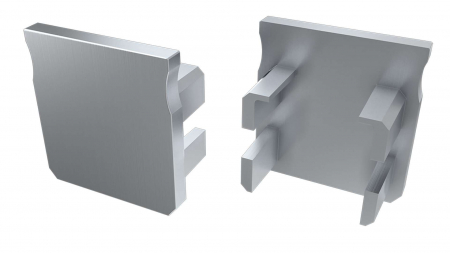 Endkappe Aluminium für LED Profil LUMINES Y silber