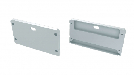 Endkappe Aluminium für LED Profil LUMINES LARGO weiß mit Öffnung