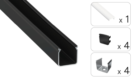 TEKKNI HELSE Set, schwarz, gefroren Abdeckung, 3 m