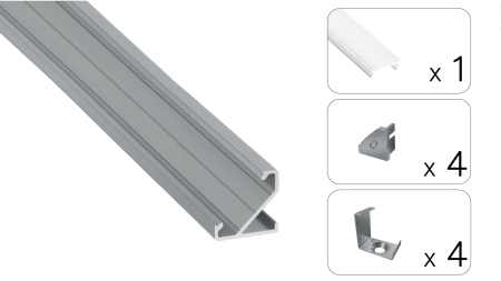 TEKKNI BARDE Set, silber, gefroren Abdeckung, 2,02 m