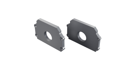 Endkappe Aluminium für LED Profil Lumines TECO silber anodisiert mit Öffnung