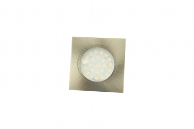 Möbel-Einbauleuchte, quadratisch, Satinchrom, 1,8 W