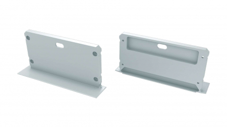 Endkappe Aluminium für LED Profil LUMINES inLARGO weiß mit Öffnung