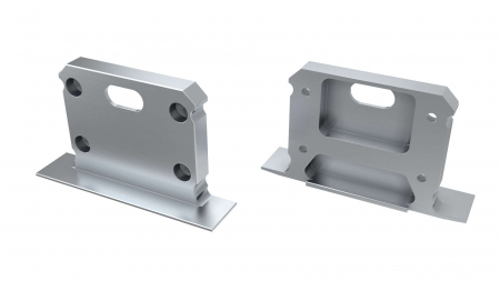 Endkappe Aluminium für LED Profil LUMINES inTALIA silber mit Öffnung
