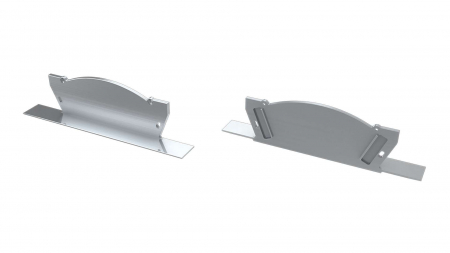 Endkappe Aluminium für LED Profil LUMINES VEDA silber mit Öffnung