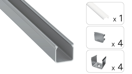 TEKKNI HELSE Set, silber, gefroren Abdeckung, 3 m