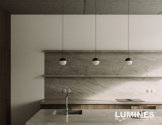 LUMINES GENESIS Magnetisches Licht hängend GLOBE-S 10 W 4000 K schwarz