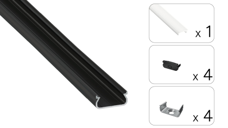 TEKKNI ORRE Set, schwarz, gefroren Abdeckung, 3 m