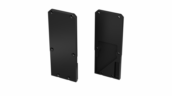 Endkappe Aluminium für LED Profil LUMINES UNICO+TALIA M2 Schwarz, lackiert links