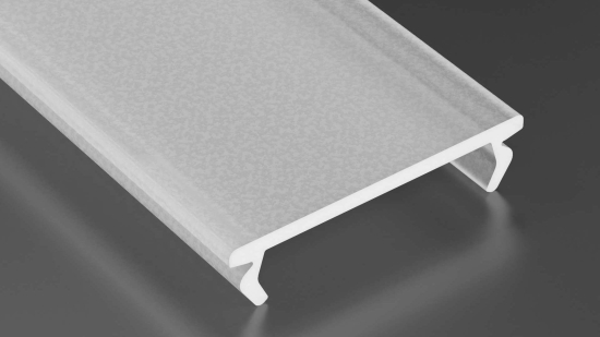 Abdeckung für Profil Lumines DOUBLE PMMA frosteded Milchweiß 2,02 m